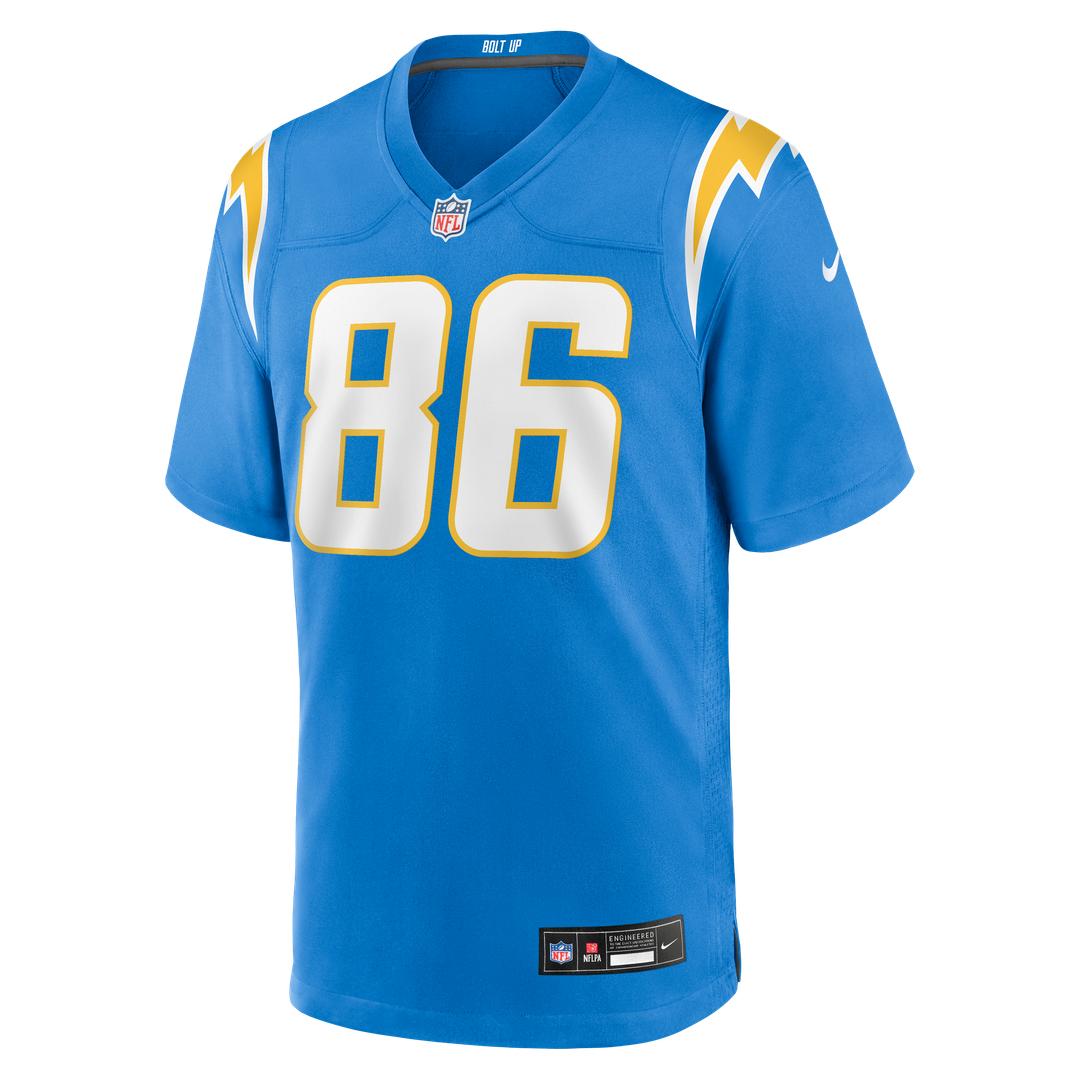 Los Angeles Chargers Oronde Gadsden Nike Powder Blue Team Game Jersey