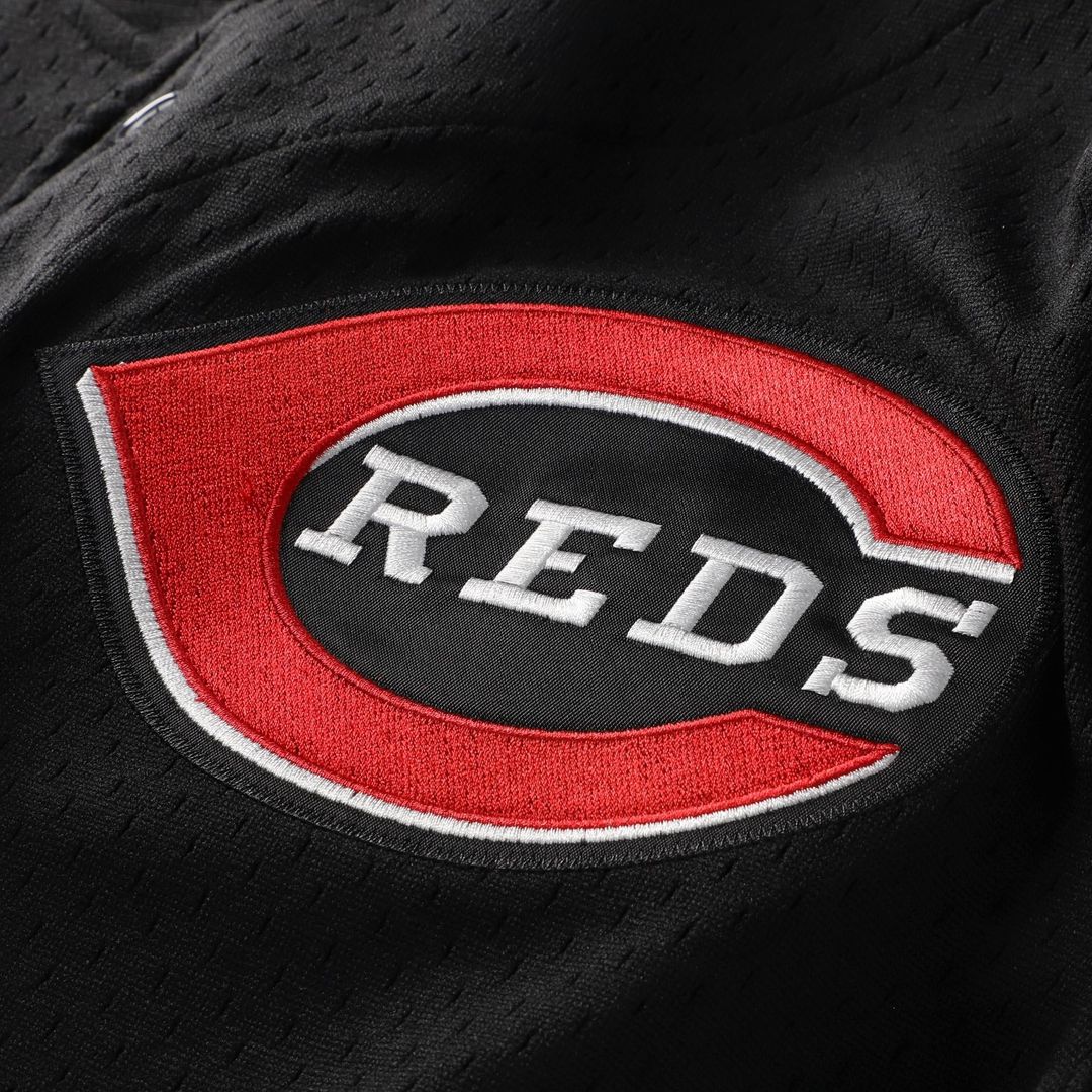 Cincinnati Reds Barry Larkin Mitchell & Ness Red Throwback Cooperstown Mesh Batting Practice Jersey