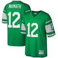 New York Jets Joe Namath Mitchell & Ness Green Big & Tall 1968 Retired Player Replica Jersey