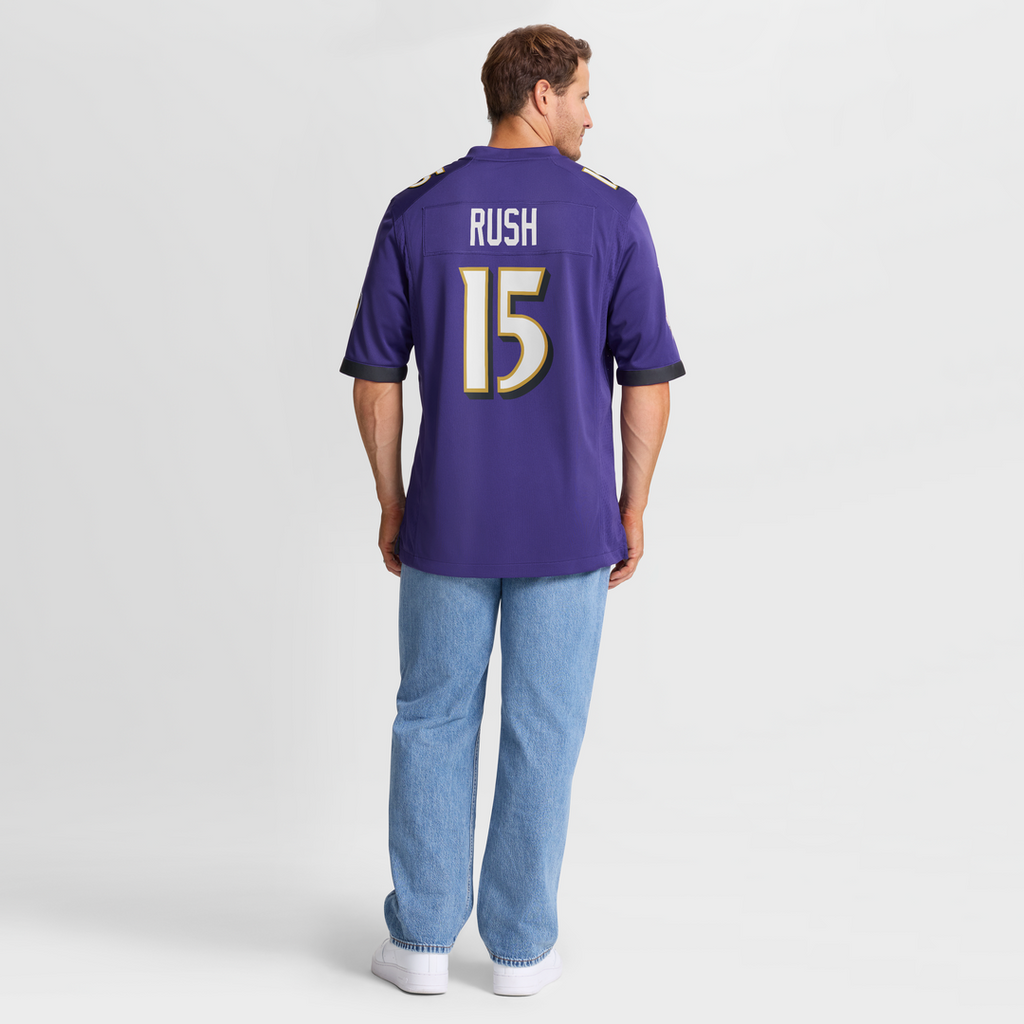 Baltimore Ravens Cooper Rush Nike Purple Team Game Jersey