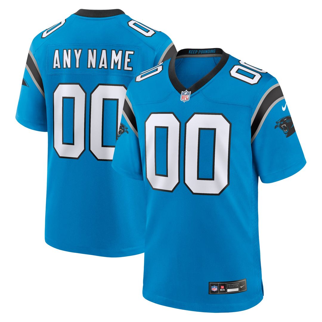 Carolina Panthers Nike Blue Alternate Custom Game Jersey
