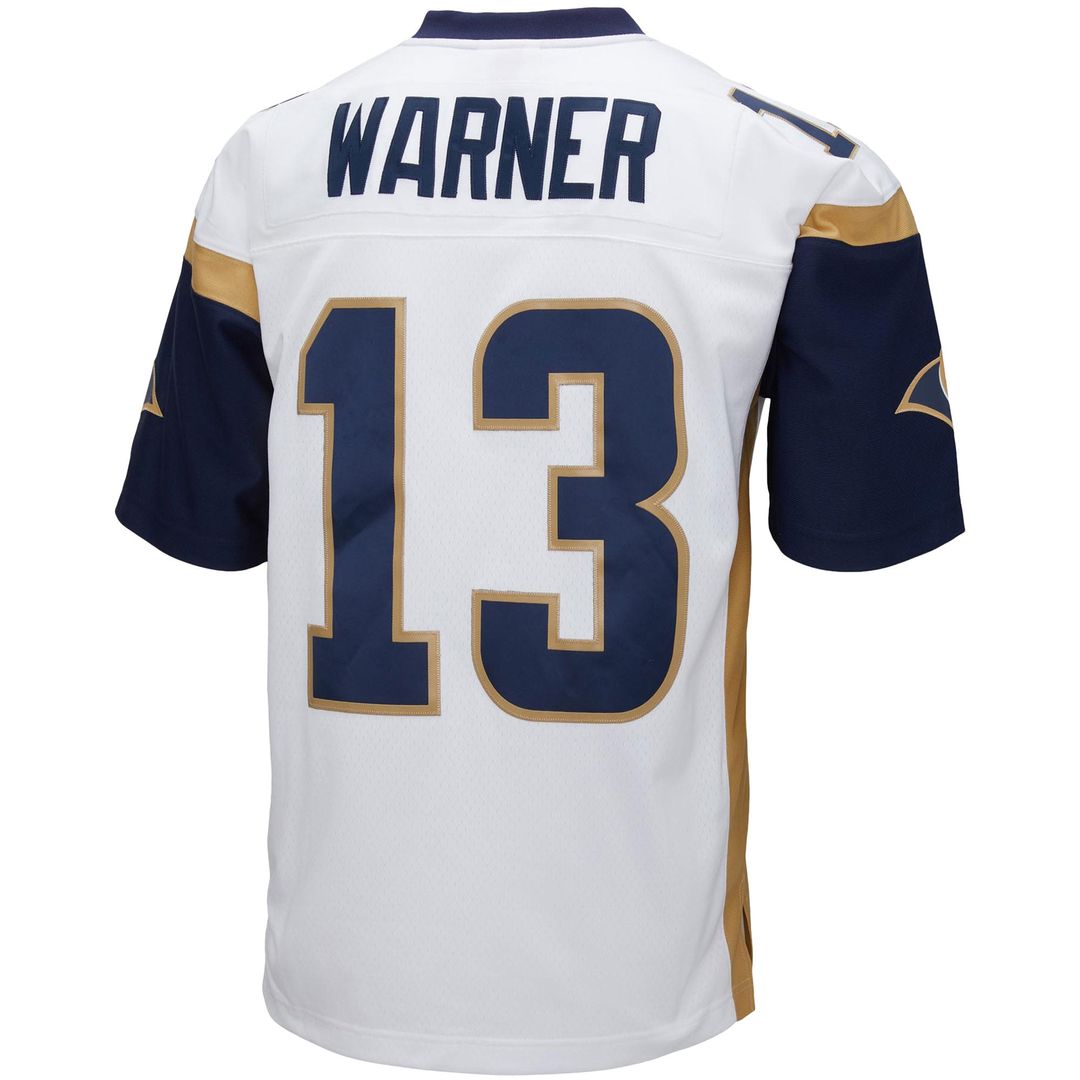 Los Angeles Rams Kurt Warner Mitchell & Ness White Big & Tall 2001 Retired Player Replica Jersey