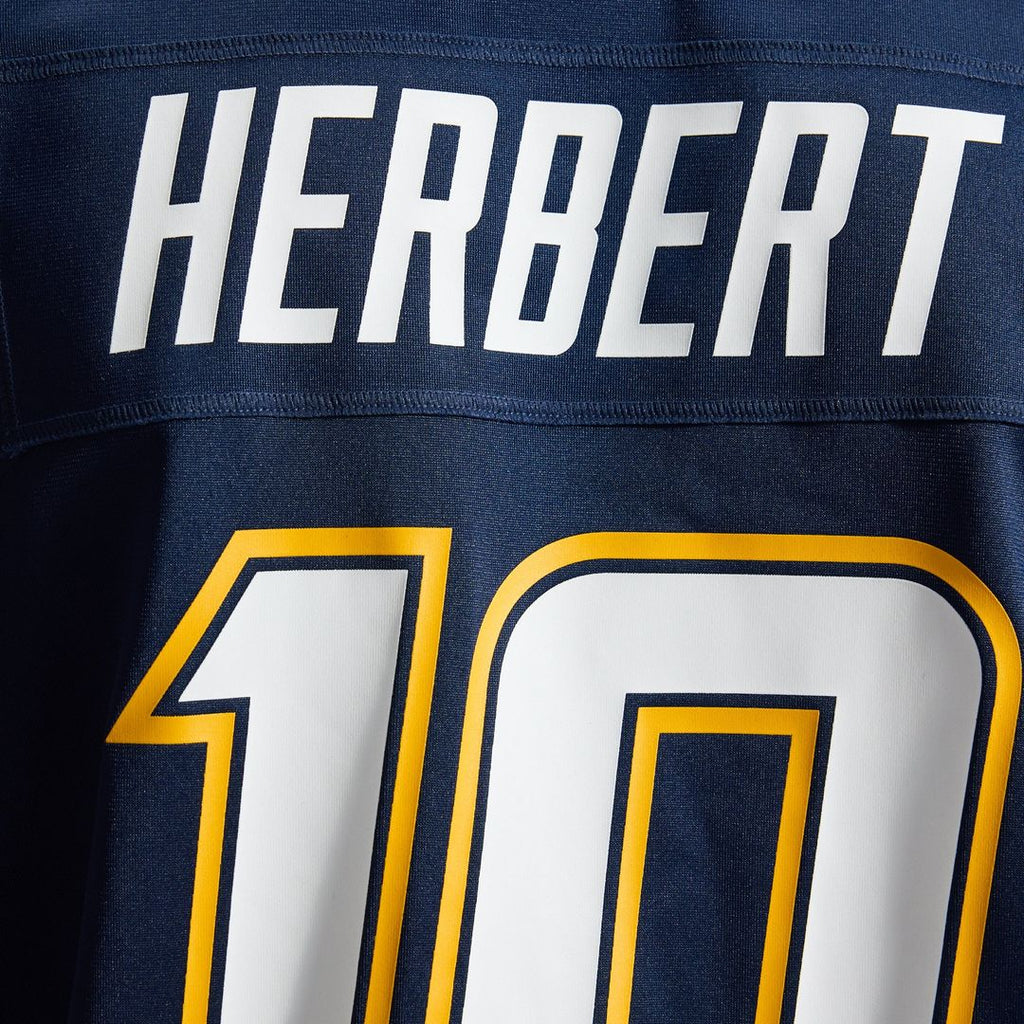 Los Angeles Chargers Justin Herbert Nike Gold Alternate Charger Power Game Player Jersey
