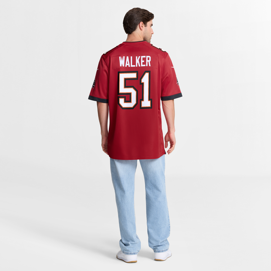 Tampa Bay Buccaneers David Walker Nike Red Team Game Jersey