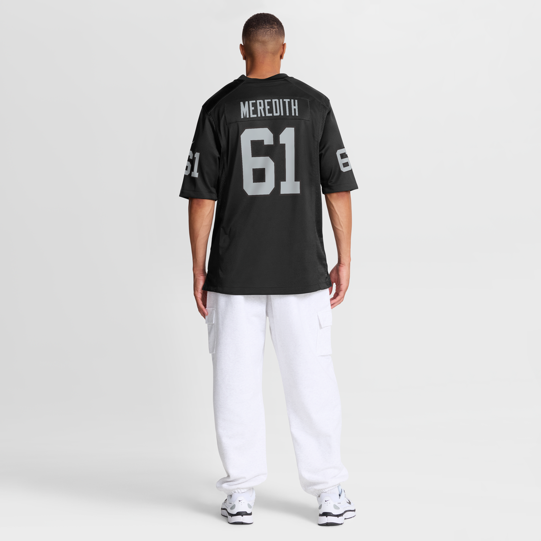 Las Vegas Raiders Jordan Meredith Nike Black Game Player Jersey