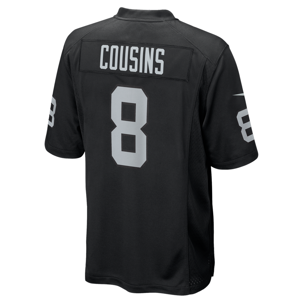 Las Vegas Raiders Kirk Cousins Nike Black Team Game Jersey