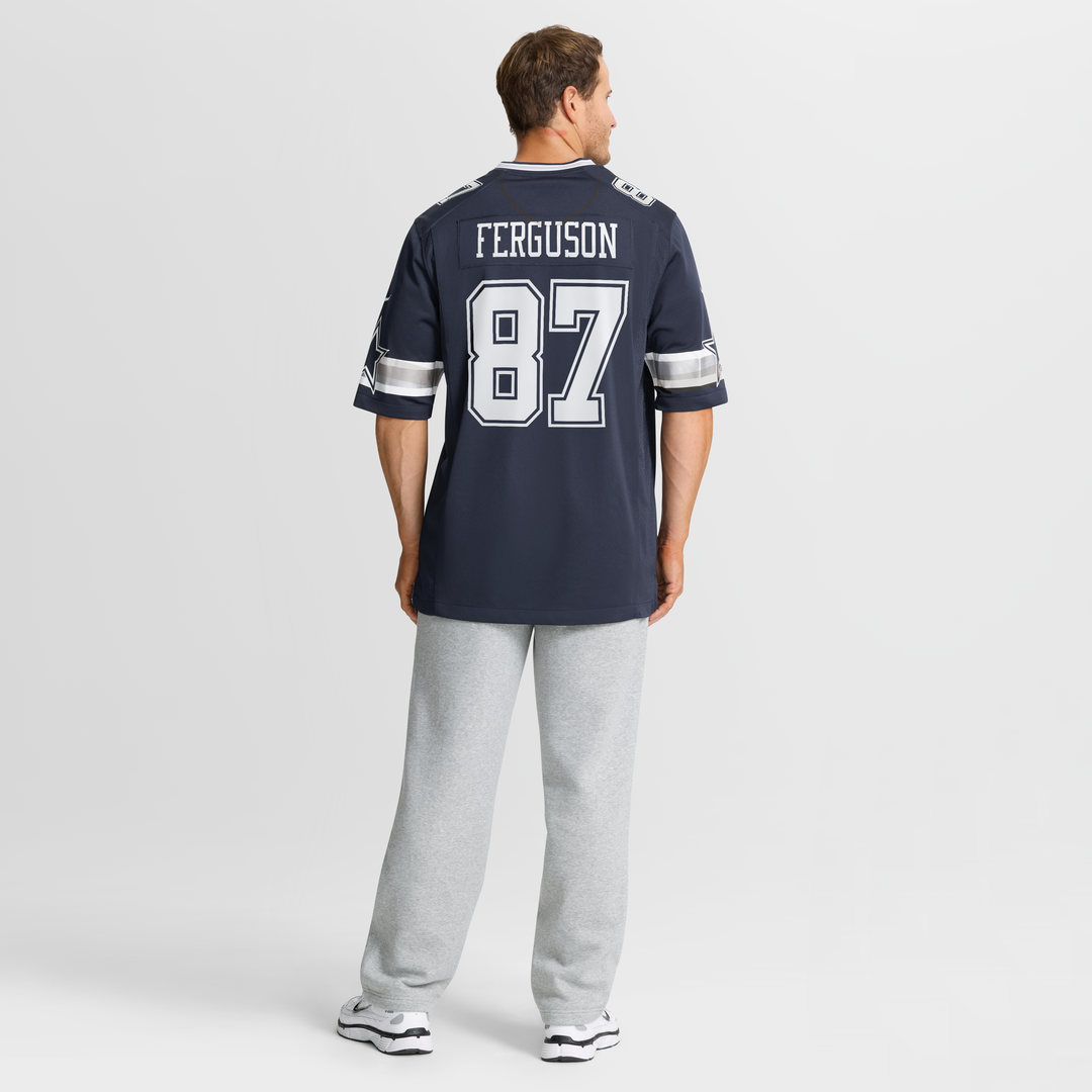 Dallas Cowboys Jake Ferguson Nike Navy Team Game Jersey