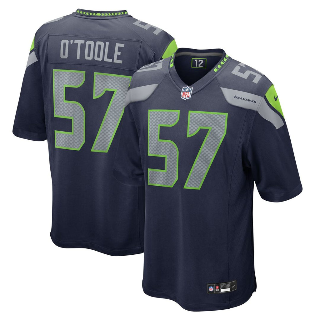 Seattle Seahawks Connor O'Toole Nike College Navy Team Game Jersey