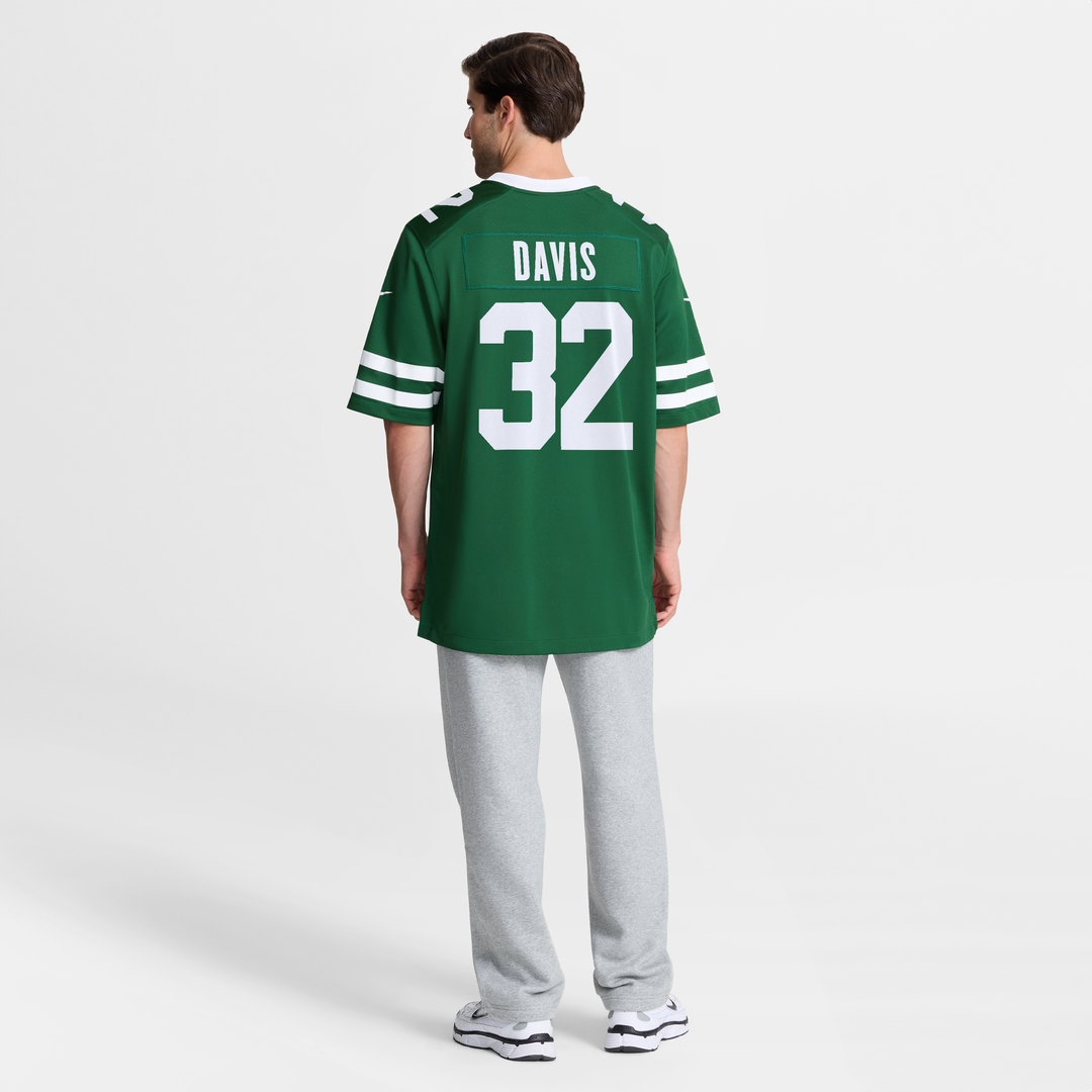 New York Jets Isaiah Davis Nike Legacy Green Team Game Jersey