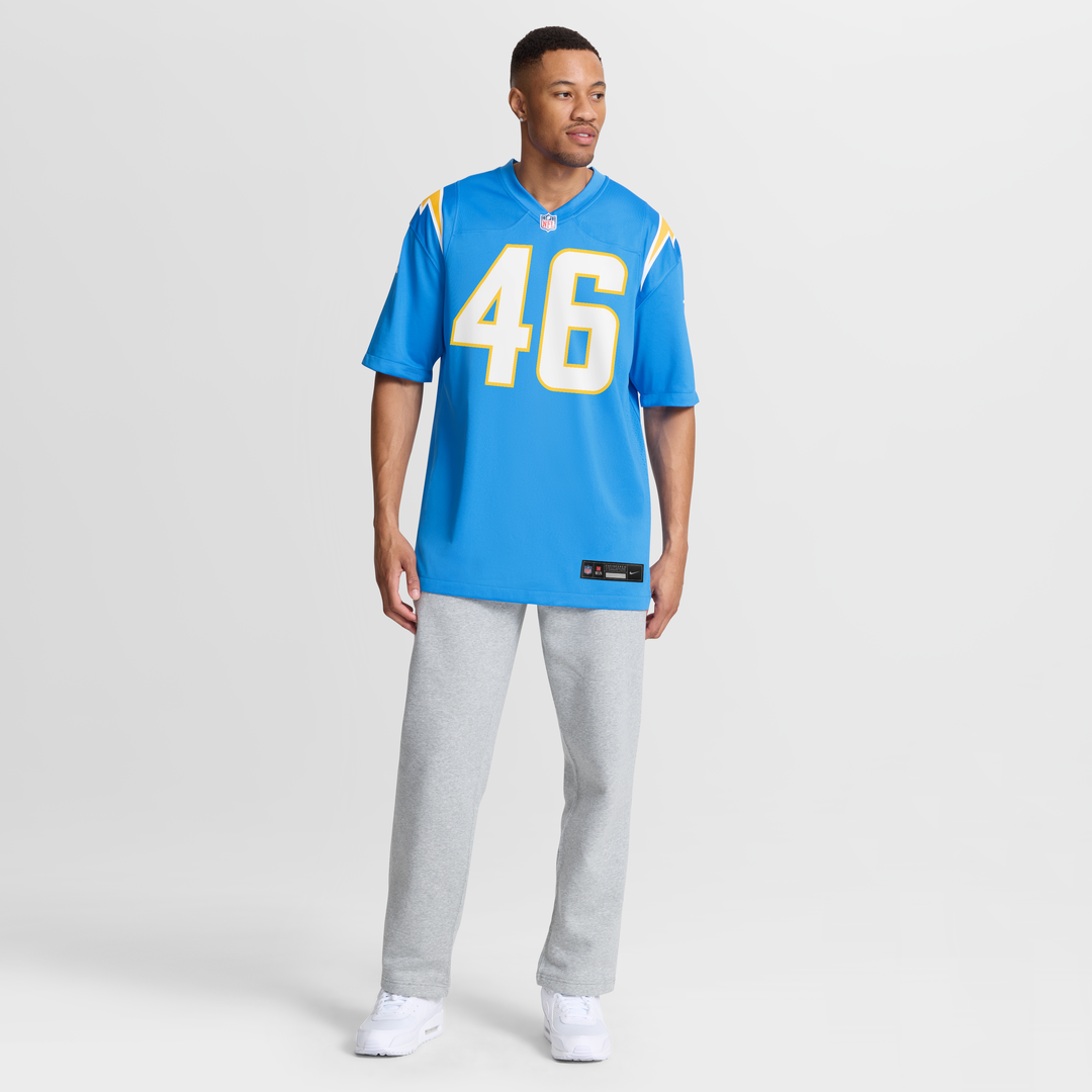 Los Angeles Chargers Nikko Reed Nike Powder Blue Team Game Jersey