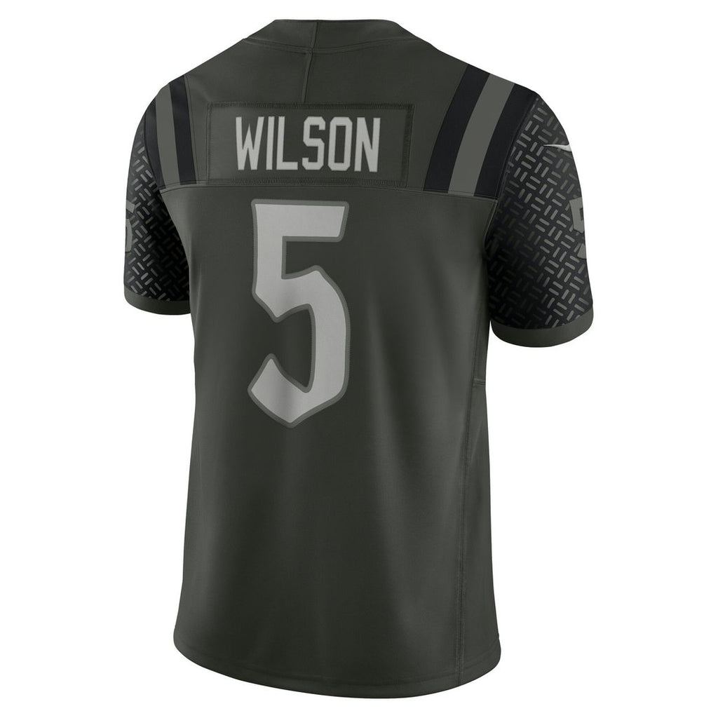 New York Jets Garrett Wilson Nike Green Rivalries Collection Stitched Limited Jersey