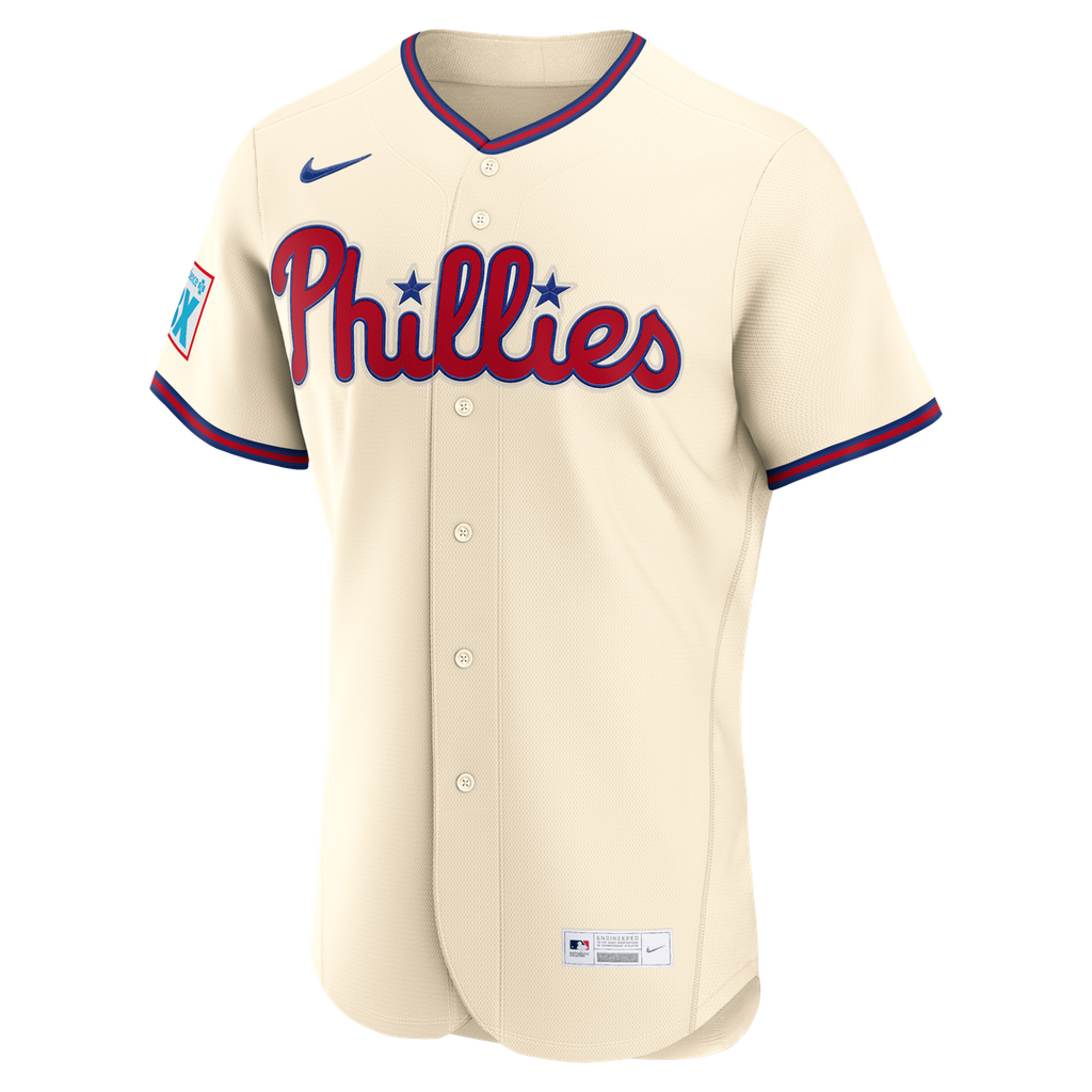 Philadelphia Phillies Bryce Harper Nike Light Blue Alternate Authentic Sponsor Patch Jersey