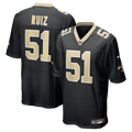 New Orleans Saints Cesar Ruiz Nike Black Player Game Jersey