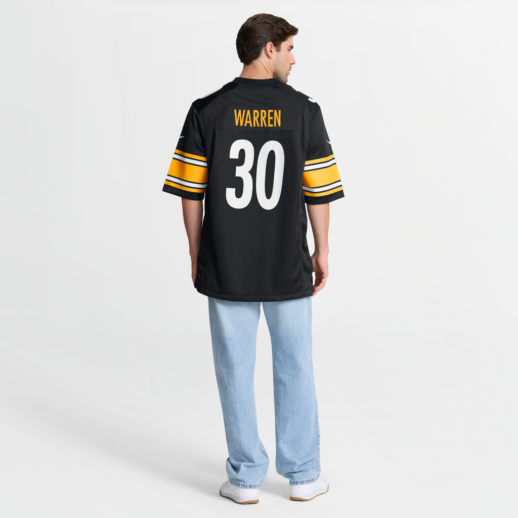 Pittsburgh Steelers Jaylen Warren Nike Black Game Player Jersey
