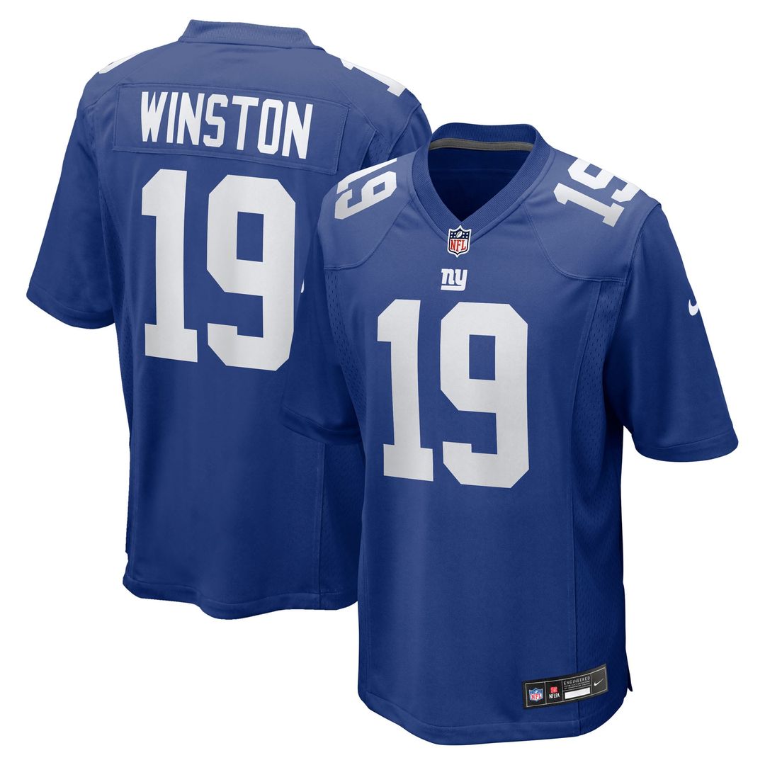 New York Giants Jameis Winston Nike Royal Team Game Jersey