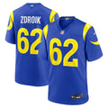 Los Angeles Rams Payton Zdroik Nike Royal Game Jersey