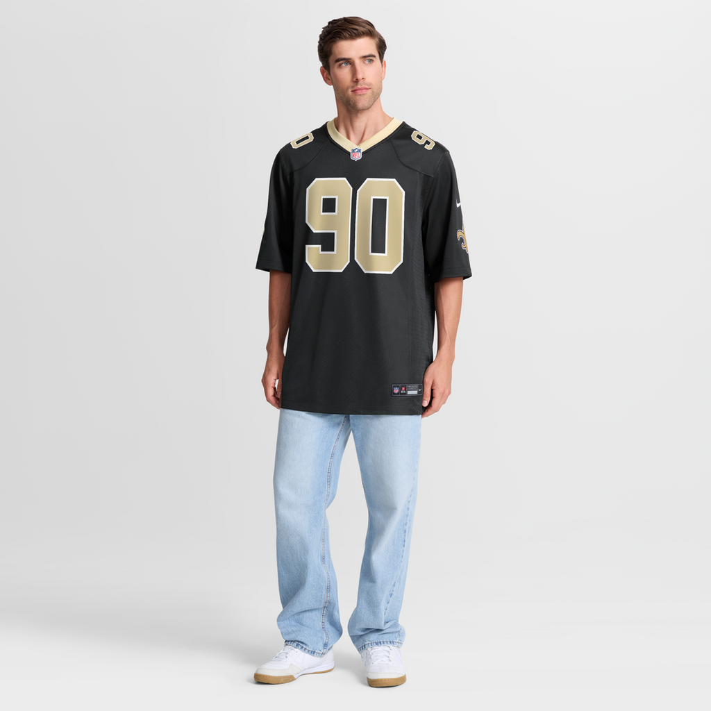 New Orleans Saints Bryan Bresee Nike Black Game Jersey