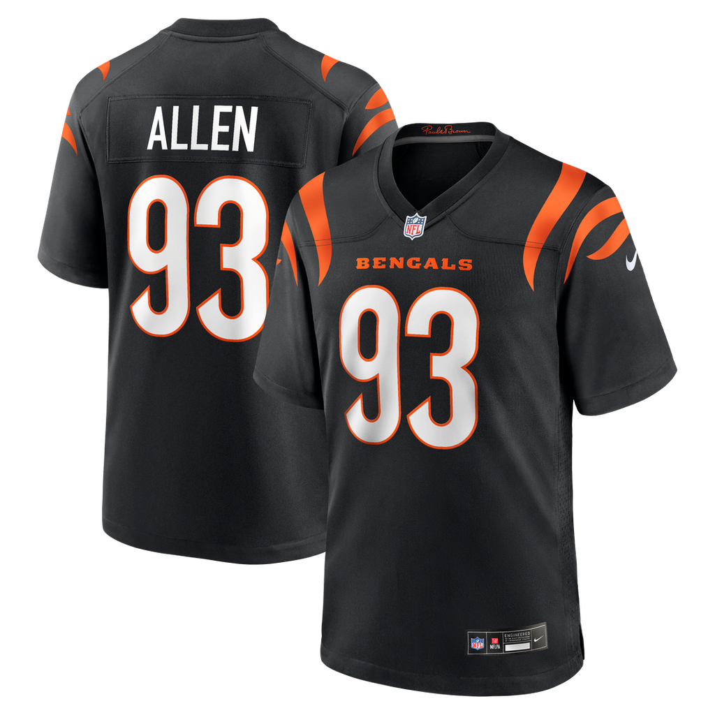 Cincinnati Bengals Jonathan Allen Nike Black Team Game Jersey