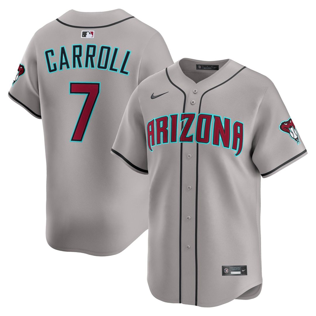 Arizona Diamondbacks Corbin Carroll Nike Gray Road Limited Player Jersey