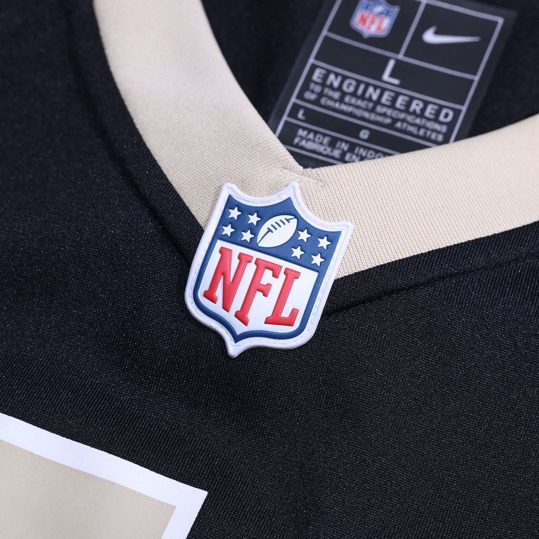New Orleans Saints Bob Pollard Nike Black Game Retired Player Jersey