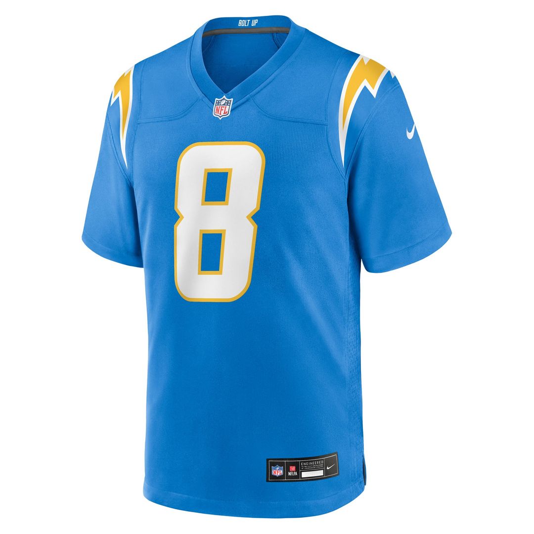 Los Angeles Chargers Omarion Hampton Nike Gold Alternate Charger Power Game Player Jersey