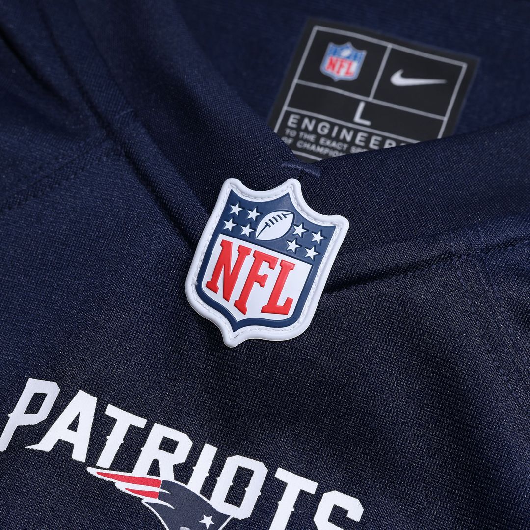 New England Patriots Marcus Jones Nike Navy Game Player Jersey