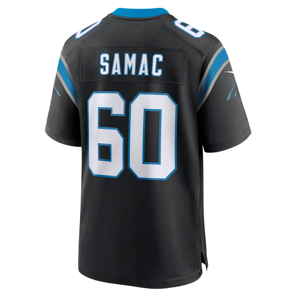 Carolina Panthers Nick Samac Nike Black Team Game Jersey