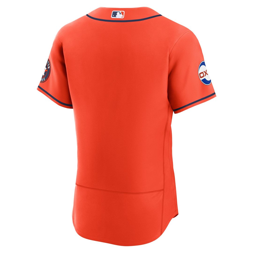 Houston Astros Nike Orange Alternate Sponsor Patch Authentic Jersey