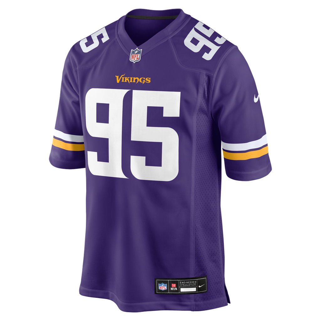 Minnesota Vikings Caleb Banks Nike Purple Team Game Jersey