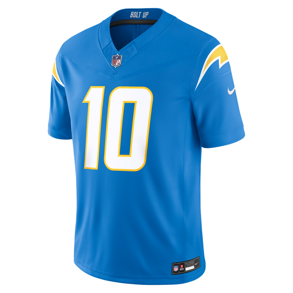 Los Angeles Chargers Justin Herbert Nike Navy Alternate Super Chargers Vapor F.U.S.E. Stitched Limited Jersey