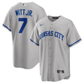 Kansas City Royals Bobby Witt Jr. Nike Gray Road Replica Jersey
