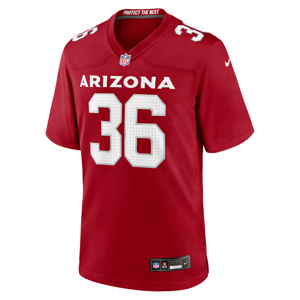 Arizona Cardinals Kitan Crawford Nike Cardinal Team Game Jersey