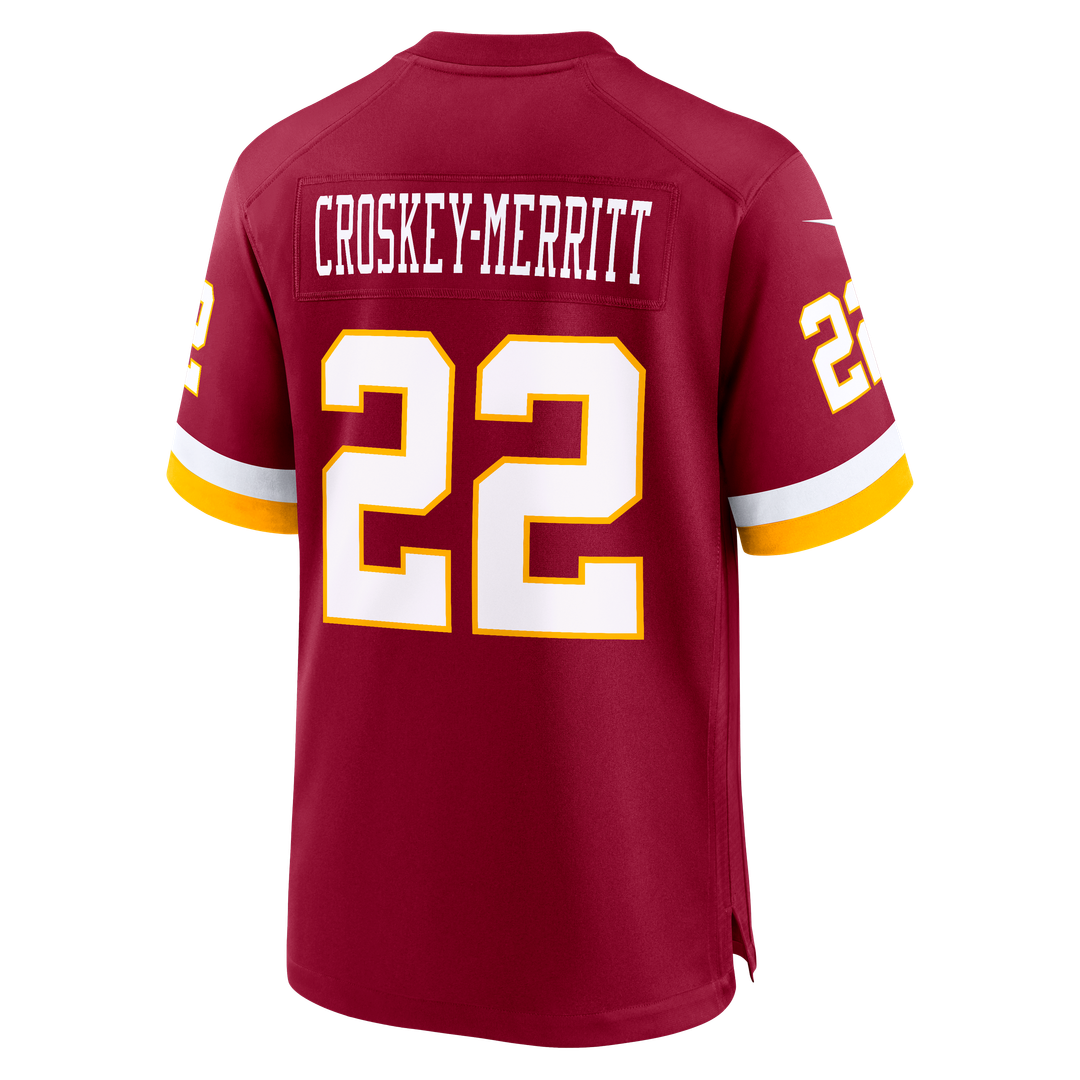 Washington Commanders Jacory Croskey-Merritt Nike White Game Super Bowl Era Jersey