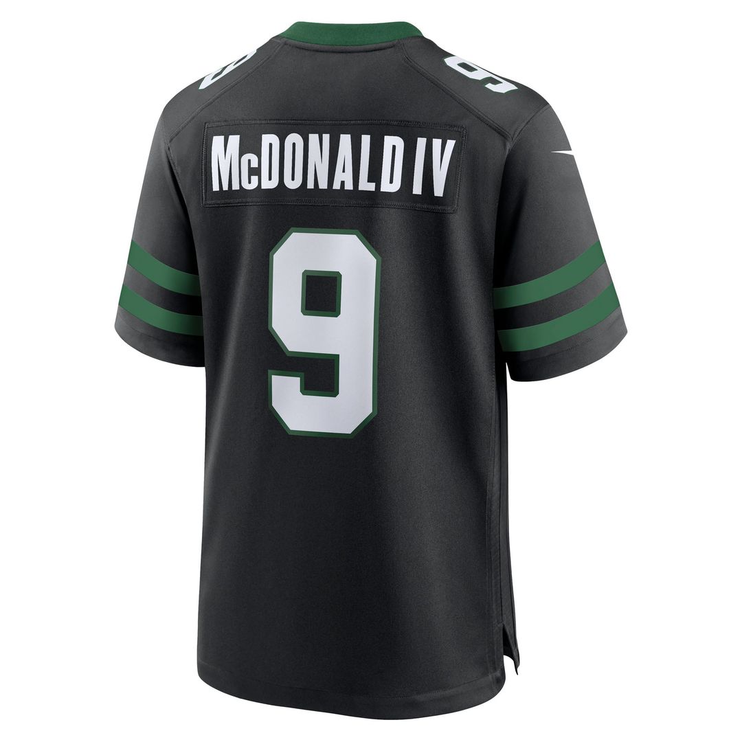New York Jets Will McDonald IV Nike Legacy Black Alternate Game Jersey