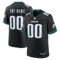 Philadelphia Eagles Nike Black Alternate Custom Game Jersey