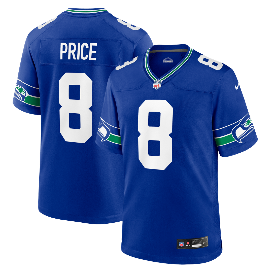 Seattle Seahawks Jadarian Price Nike College Navy Team Game Jersey