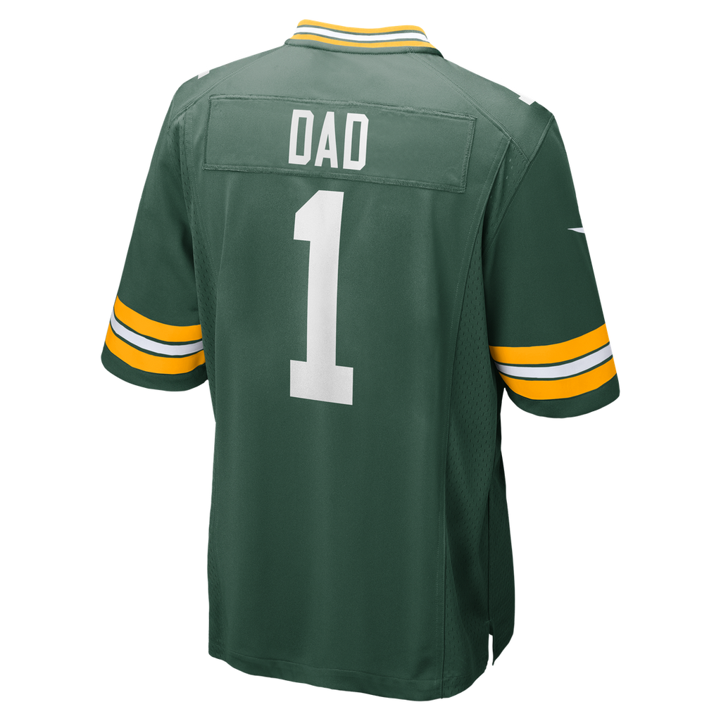 Green Bay Packers Number 1 Dad Nike Green Game Jersey