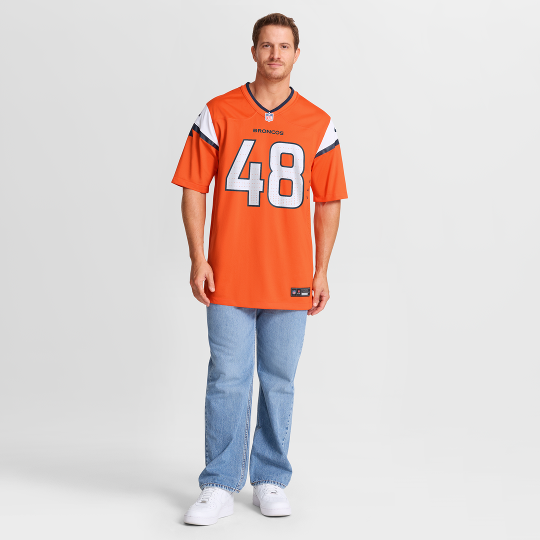 Denver Broncos Mitchell Fraboni Nike Orange Team Game Jersey