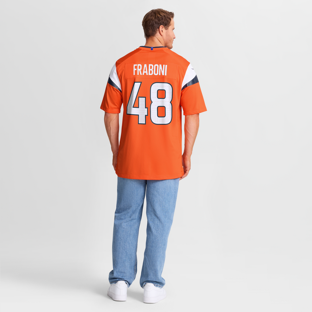 Denver Broncos Mitchell Fraboni Nike Orange Team Game Jersey