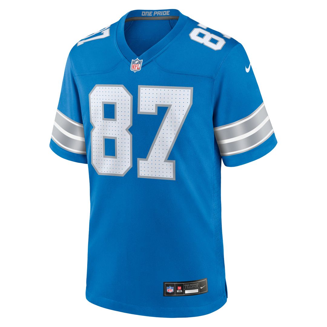 Detroit Lions Sam LaPorta Nike White White Game Jersey