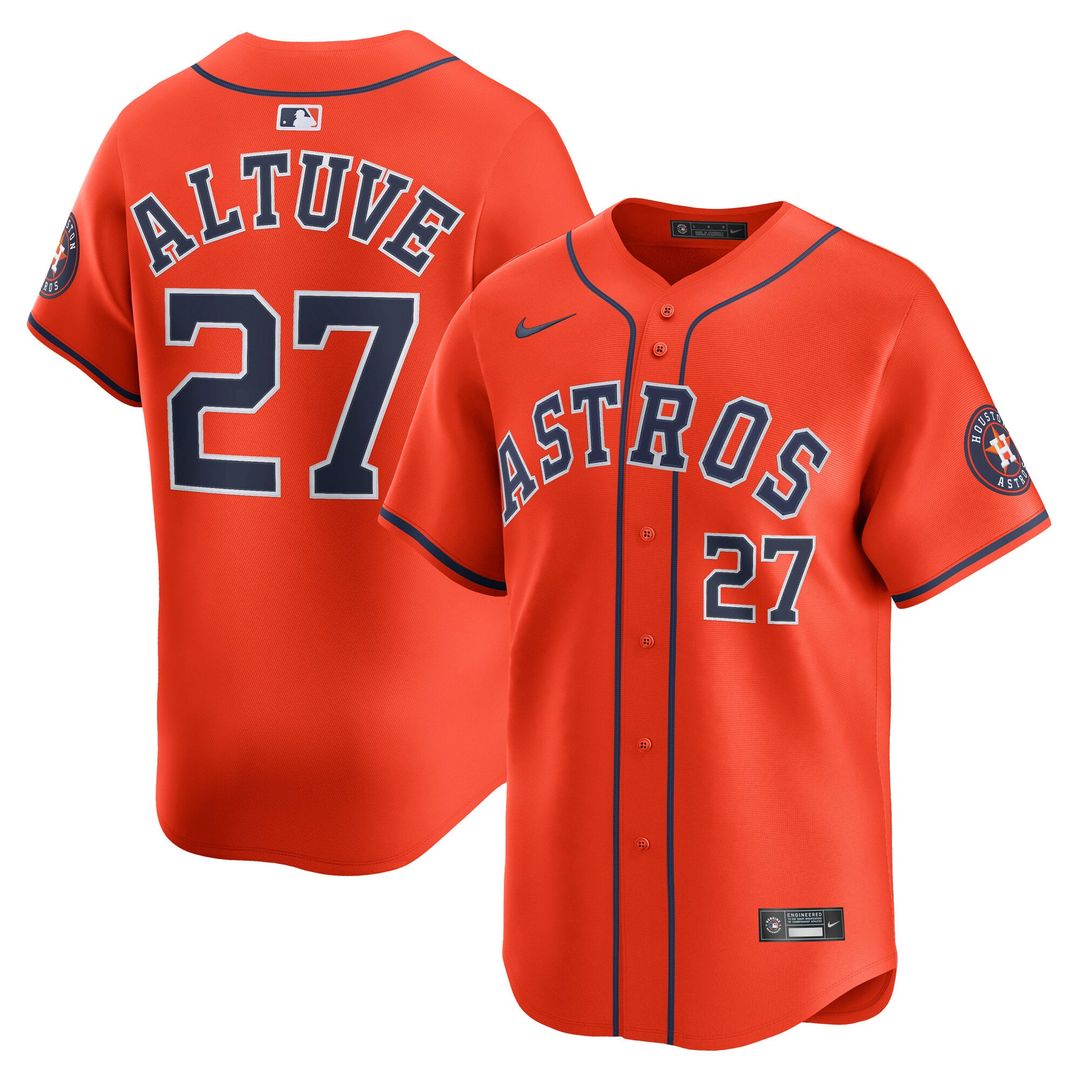 Houston Astros Jose Altuve Nike Orange Alternate Limited Player Jersey