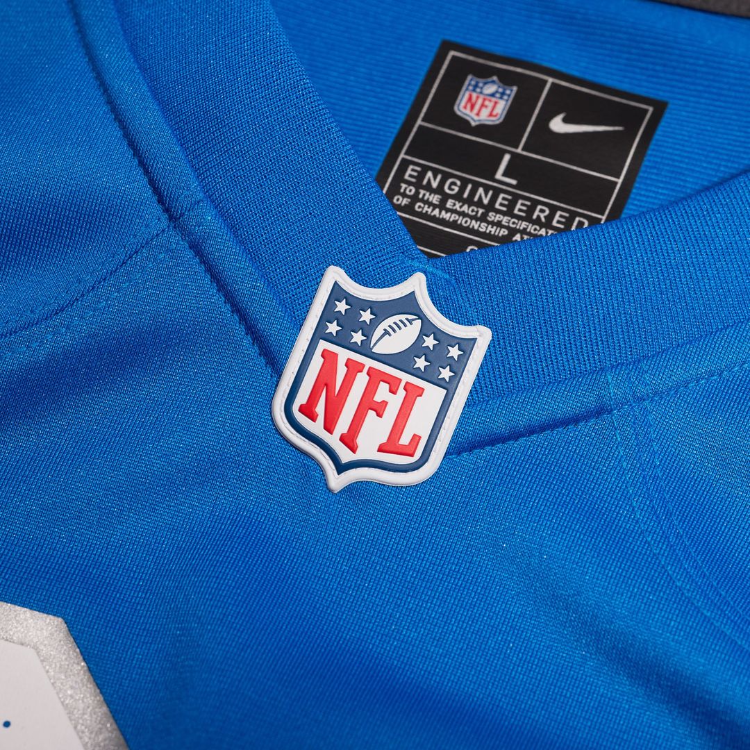 Detroit Lions Christian Mahogany Nike Blue Team Game Jersey