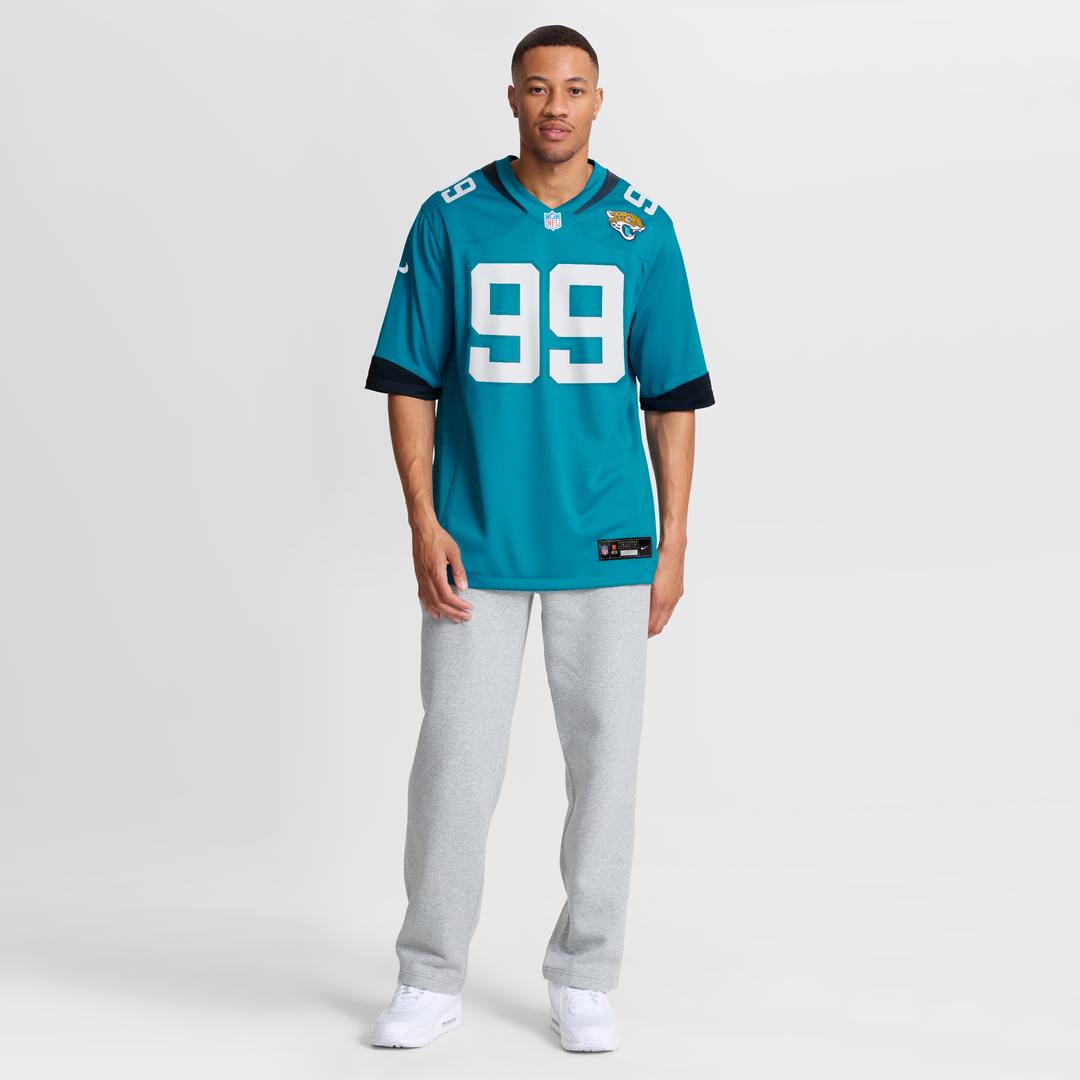 Jacksonville Jaguars Austin Johnson Nike Teal Team Game Jersey