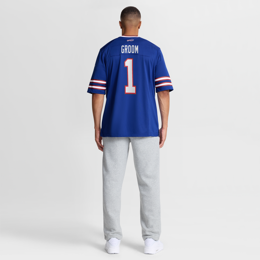 Buffalo Bills Number 1 Groom Nike Royal Game Jersey