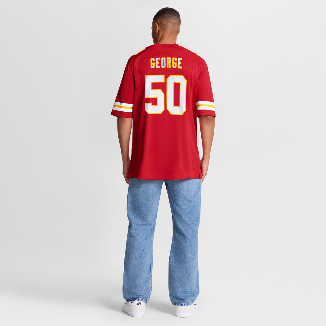 Kansas City Chiefs Brandon George Nike Red Team Game Jersey