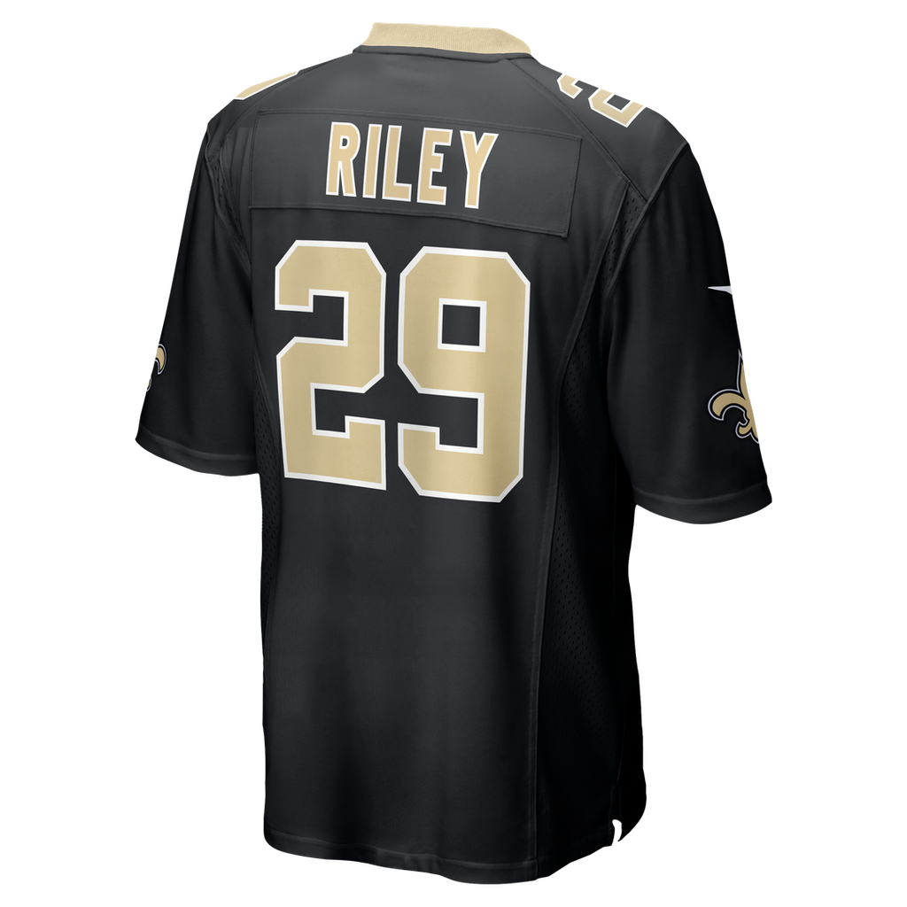 New Orleans Saints Quincy Riley Nike Black Team Game Jersey