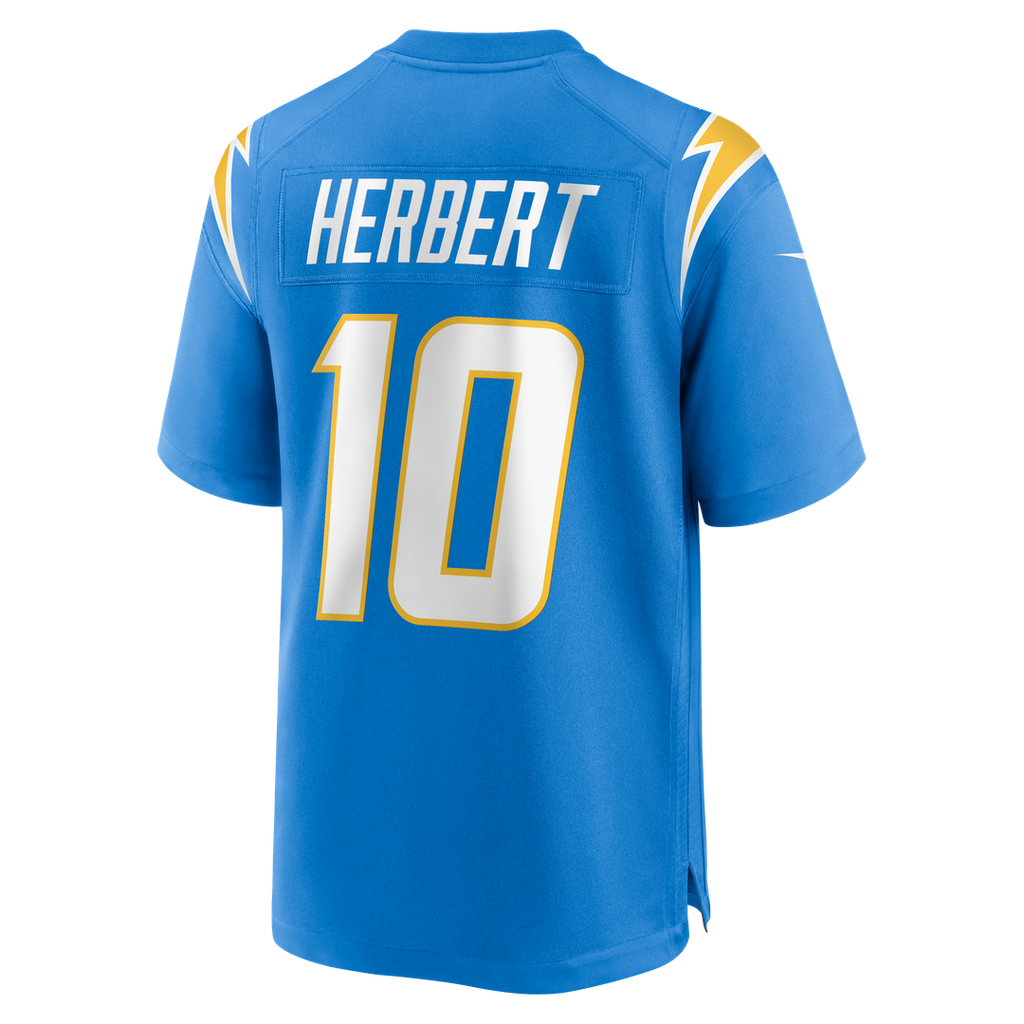 Los Angeles Chargers Justin Herbert Nike Gold Alternate Charger Power Game Player Jersey