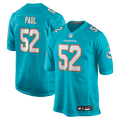 Miami Dolphins Patrick Paul Nike Aqua Game Jersey
