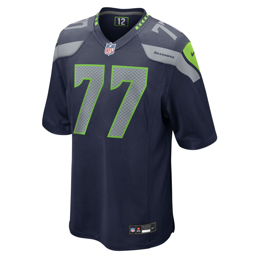 Seattle Seahawks Bryce Cabeldue Nike College Navy Team Game Jersey