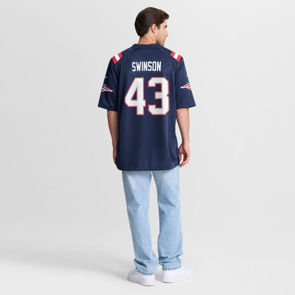 New England Patriots Bradyn Swinson Nike Navy Team Game Jersey